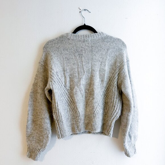 Madewell Wool-Blend Wedge Sweater Grey Size XS - Picture 6 of 6